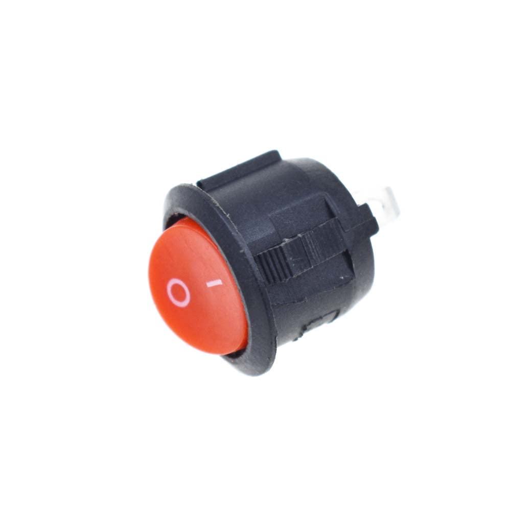 5pcs KCD1-105 20mm Diameter Round Rocker Switches (3pin 2position red)