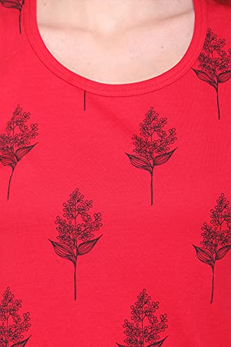 Image of In Love Women's Printed Cotton Plus Size Longline T-Shirt Half Sleeve with Pockets Pack of 2