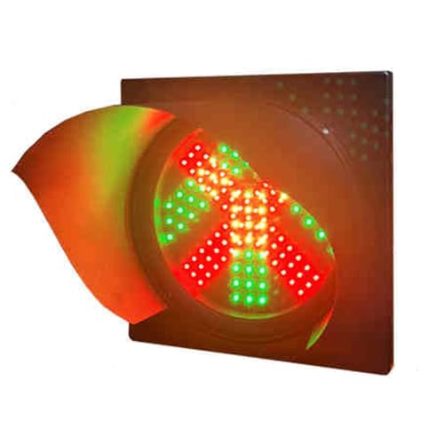 Feu de circulation de 300 mm avec flèche verte et feu stop go 24V - 2