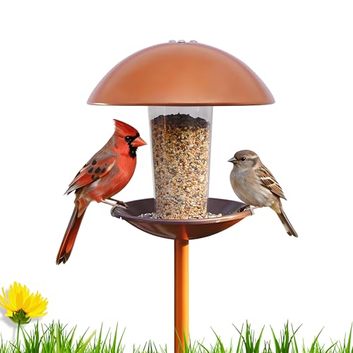 Goodeco Bird Feeder with Pole Standing - Metal Outdoor...
