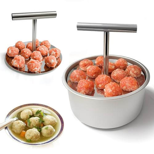 deegbbyi Máquina para Hacer Albóndigas, Máquina para Hacer Albóndigas de Acero Inoxidable, Prensa Manual de Albóndiga de Cocina, Meatball Maker Portátil, para Usar Cocina Haciendo Albóndiga