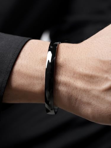Image of SWASHAA Ethan Kada Oval Shape Stainless Steel Bracelet for Men