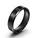 Beydodo Männer Ringe Titan Matt Rund Breite 6 MM Freundschaftsringe Punk Ringe Männer Gr.53 (16.9)