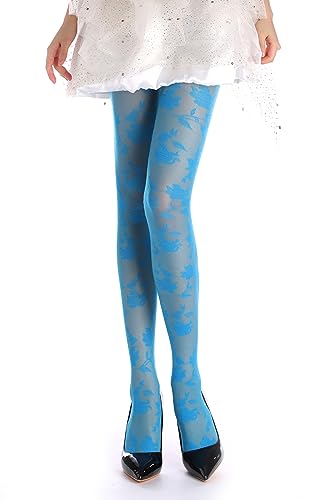 Image of Sahabowi Women Tights, Female Sheer High Waist Pantyhose, Vintage Control Top Stockings