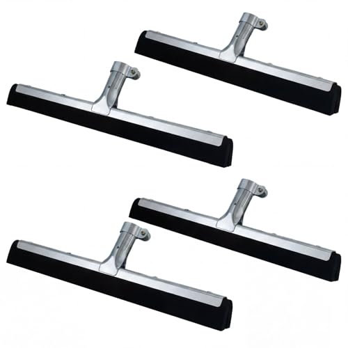 Image of Lasnten 4 Pcs Double Foam Floor Squeegee for Concrete 22 Inch Industrial Floor Scrubber Stainless Steel Cleaning Squeegee with Rubber Heavy Duty Broom EVA Foam Blade for Garage Window Pool