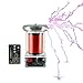 WARDENCLYFFE® Music Tesla Coil, 30cm (12") High-Voltage Arc, Professional Wireless Control Console with Built-in SD Music, Transparent Cyberpunk Lightning Generator (Model: Tesla Coil 20)