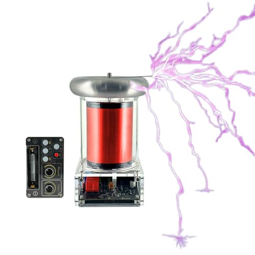 A desktop-scale Tesla coil that fires genuine 30cm lightning arcs and plays music through plasma — this is the mad-scientist centerpiece that stops every guest dead in their tracks.
