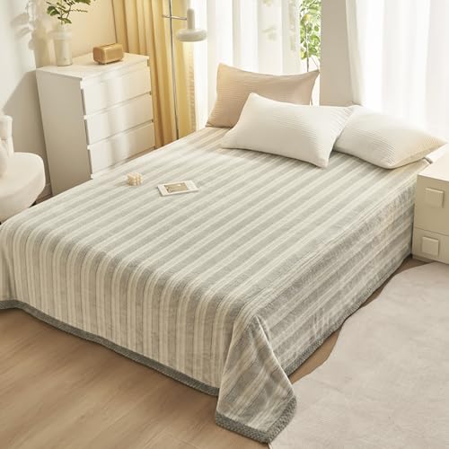 Plaid flanelle lit couverture canapé douce verte 150x190 cm - 3