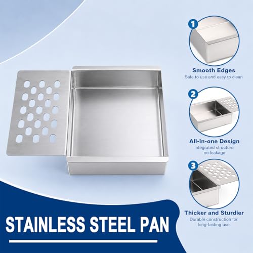 Image of SafBbcue G31PRO Grease Catch Pan Compatible with Electactic 3-Burner Propane Gas Grill with Side Burner, Grease Tray Replacement Grease Pan with 10-Pack Aluminum Drip Pans Liner