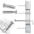 Muzata Cable Railing Kit Completely Invisible 1/8" 20 Pack Upgraded Patent Turnbuckle Swageless Threaded Stud Hex Head Fitting Receiver Terminal Hidden for 2"-4" Wood & Metal Post CB05, Series CV1 CL1