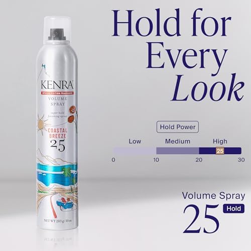Image of Kenra Professional Volume Spray 25 | Super Hold Finishing & Styling Hairspray | Flake-free & Fast-drying | Wind & Humidity Resistance | All Hair Types