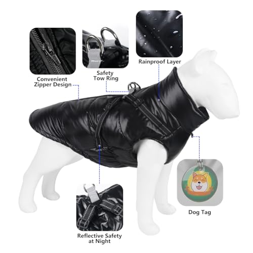 DoggieKit Hundemantel Winter Warm Gepolstert Puffer Pet KostümHund Kleidung Winterweste Hundejacke Wintermäntel wasserdichte Warme Jacke Sweater für Kleine Mittelgroße Große Hunde