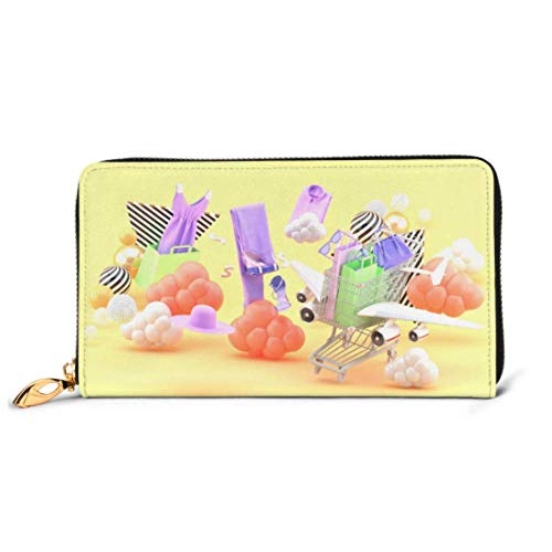 Preisvergleich Produktbild JHGFG Mode Handtasche Reißverschluss Brieftasche Einkaufswagen haben Flügel fliegen zwischen Telefon Kupplung Geldbörse Abendkupplung Blockieren Leder Brieftasche Multi Card Organizer