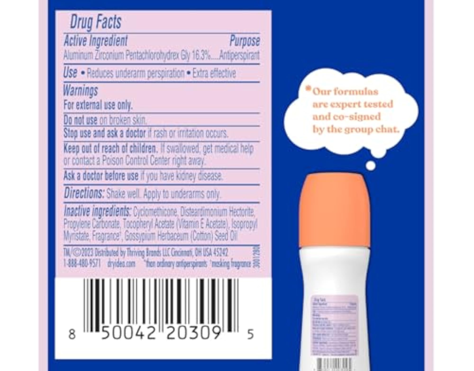 Roll On & Advanced Anti-Perspirant Deodorant - Unscented, 3.25 Ounce (Pack of 12)