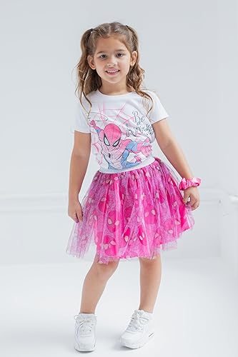 Image of Marvel Spider-Man Girls' T-Shirt and Tutu Skirt Set Toddler to Big Kid
