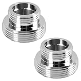 Set di 2 adattatori per rubinetto in metallo – riduzione da 16 mm a 22 mm e da 22 mm a 16 mm per miscelatori da cucina, filtri e tubi