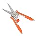 FLORA GUARD Tijeras de podar con micropuntas de 6.5 Pulgadas, Tijeras de podar manuales para jardinería, Tijeras de podar con Acero Inoxidable (Naranja)