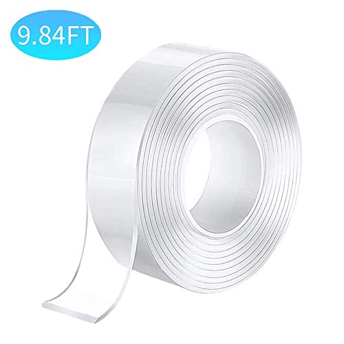 Preisvergleich Produktbild RYCHUI Doppelseitiges Klebeband Extra Stark Magisch Nano Doppelseitige Klebebänder Transparent Klebestreifen Doppelseitig Spurloses Waschbares Klebeband für Teppich Fotorahmen Küche (3M x 30mm x 2mm)