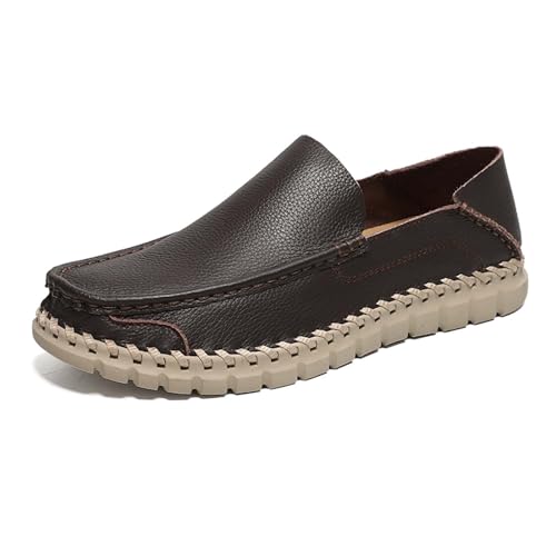 Mocasines casuales para hombre, cómodos mocasines deslizantes, ligeros, con suela suave, zapatos Beck hechos a mano, antideslizantes, zapatos ortopédicos, transpirables, zapatillas de piel sintética