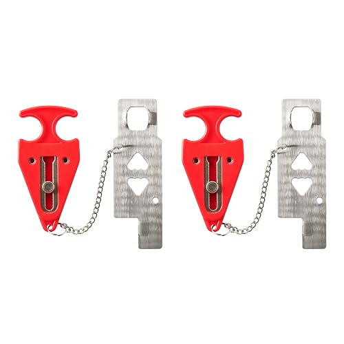 Master Lock Portable Door Lock for Travelers at Hotel, Apartment, Front Entry Security with Stopping Protection 2 pk