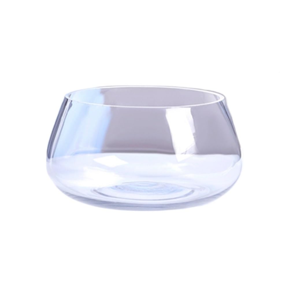Aquarium Rundes, ökologisches, kleines, transparentes Aquarium aus Glas for Zuhause und den Schreibtisch – ideal for Bepflanzen.(25cm)