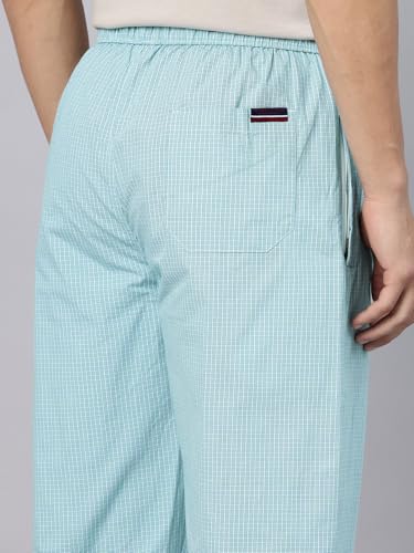 Image of Majestic Man Men's Pure Cotton Small Checks Lounge Pyjama | Comfort Fit | 3 Pockets | Front Zip Closure