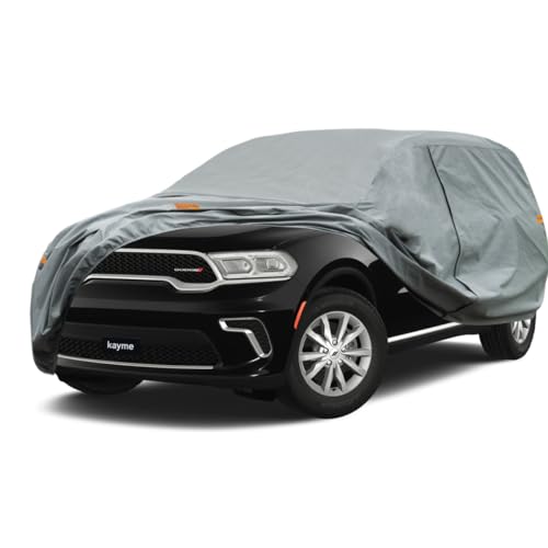 Image of Kayme Heavy Duty SUV Car Cover Custom Fit Dodge Durango Waterproof All Weather for Automobiles, Full Exterior Covers Sun Rain UV Protection.(Deliver About 3-10 Days)