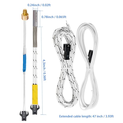 Thermistance M3 Ender-3 3D printer thermistor haute température pour Ender 3 V2 5 Plus - 7