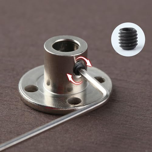 GOLD DEER 4PCS 6mm starre Flanschwellenkupplung mit Sechskantschlüssel Motorführung Wellenkupplungsverbinder Flanschkupplungsverbinder Motorwellenkupplung Flansch starre Führung