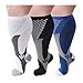 WCLADIEN socks Compression Socks Sports Outdoor Cycling Running Tourism Elastic white socks(33157,S M)