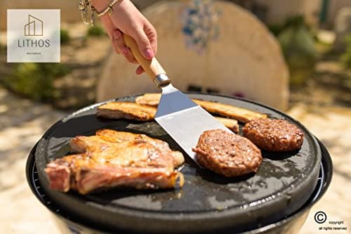 Piastra Grill BBQ 39x30x3 in Pietra Lavica (Levigata e Scanalata Piastra Grill BBQ 39x30x3 in Pietra Lavica (Levigata e Scanalata
