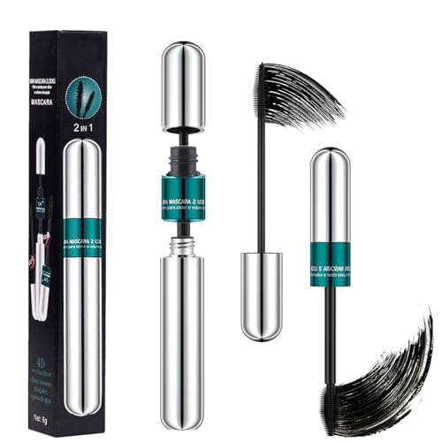 Mascara Volumizzante e Allungante, 2 in 1 4D Fiber Nero
