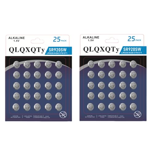 50PACK SR920SW 370 371 Baterías para reloj AG6 1.55V