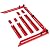 Stair Tread Template Tool, Stair Tread Gauge Measuring Tool Jig with Track, Angled brace, Flip-Stop, Adjustable Length 16.7" to 62.6" Compatible with Many Types of Layout Projects