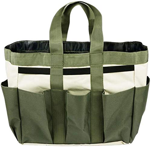 Garden Tool Bag,Oxford Cloth Garden Tote Garden Tool Storage Box Home Lawn Yard Flower Shovel Bag with 8 Pockets and Handles Organizer Tool Bag