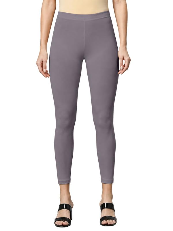 Image of TRENDMALLS Women's Microfiber Elastane Stretch Soft Cropped Leggings with Ultrasoft Waistband for Women