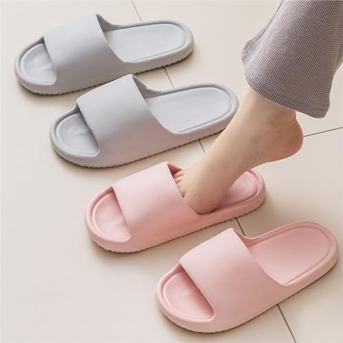 Womens Summer Slippers,Bathroom Non-Slip Sole Home Comfy Men's women's Slippers for Indoor Outdoor2