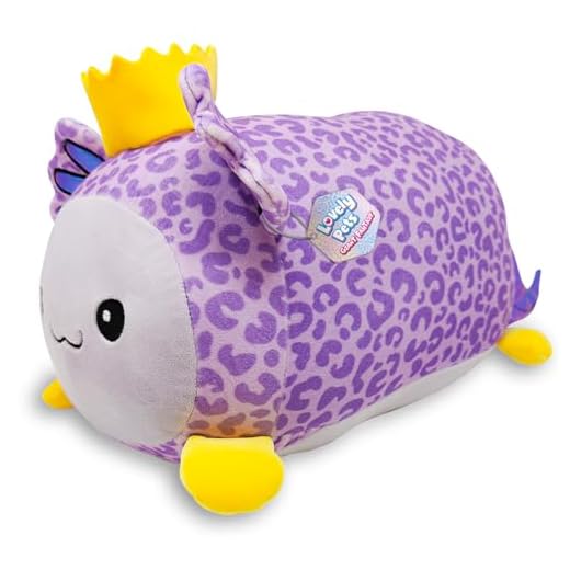 Sbabam, Lovely Pets Giant Fantasy Maxi, Peluche Queen 36x24x18cm, Squishy Animali Giocattolo per Bambini, Giochi per Bambini e Pupazzi da Edicola, Peluche Corona da Regina per Regalo Bambina e Bambino