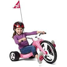 Radio Flyer Big Flyer Sport with Large Front Wheel and Adjustable Seat for Kids, Outdoor Activities, and Recreational Sports, Pink