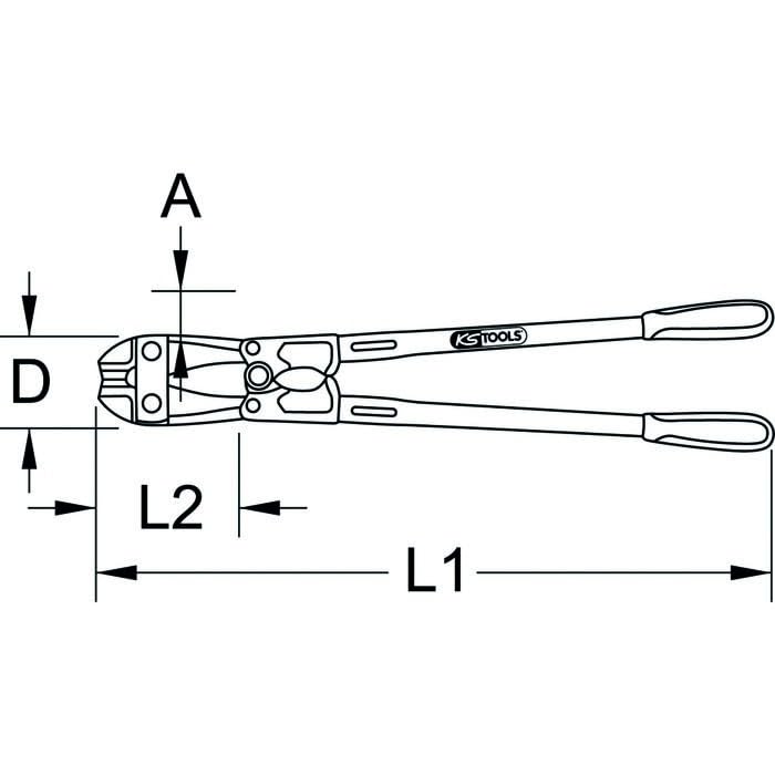 KS TOOLS 118.0118 Coupe-boulons à bras tubulaires L.450mm 18''