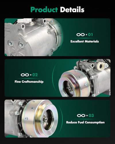 Image of SCITOO AC Compressor for Mitsubishi for Montero Sport 2.4L 1997-1999 | Fast Cooling, Ultra Low Noise (≤72 dB)Air Conditioner Compressor with Clutch, Easy Installation, MR315442 MR360532 MR360874