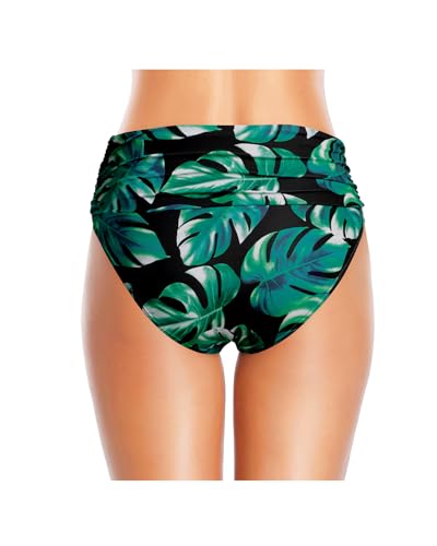 Image of Tempt Me Women's High Waisted Bikini Bottom Tummy Control Ruched Bathing Suit Swim Bottom