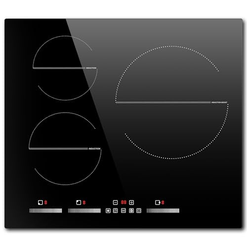 NOXTON Plaque Induction 60cm, 3 Zones, 6500W