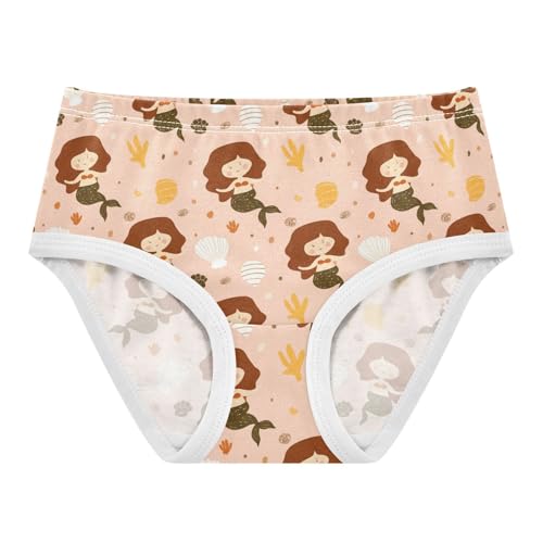 Mermaid Shell Coral Orange Toddler Girls's Underwear 2T 2302896