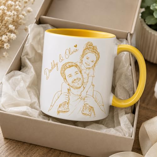 Taza personalizada para bebé con foto para papá miniatura 6