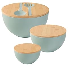 Green with Bamboo Lid & Serving Utensils
