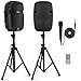 Pyle Sistema PA Portatile Wireless, Cassa Bluetooth, Altoparlanti Attivi e...