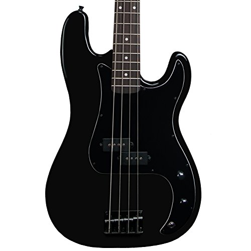 Sawtooth EP Series Electric Bass Guitar with Gig Bag & Accessories, Satin Black w/Black Pickguard - Thumbnail 7