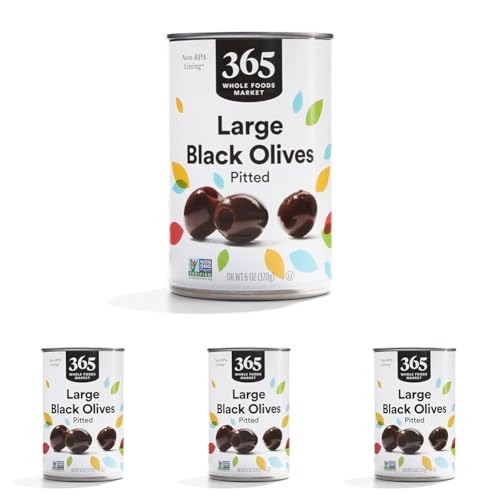 365 by Whole Foods Market, Ripe Large Pitted Olives, 6 Ounce...