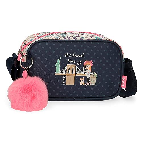 Enso Travel Time Bandolera Mediana Azul 19,5X11,5X7X5 Cms Poliéster